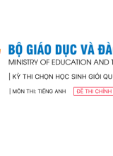 Đề thi chọn học sinh giỏi Quốc gia môn Tiếng Anh năm học 2021 - 2022